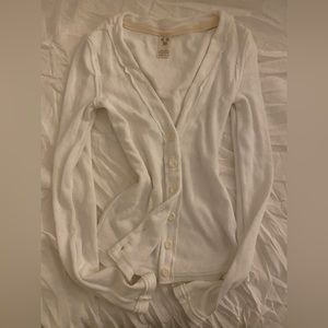 Free people button front long sleeve cardigan